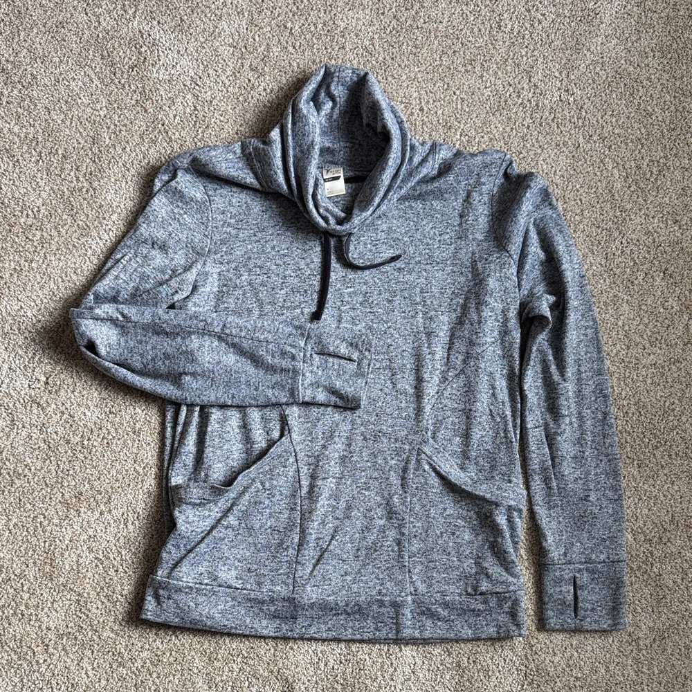 Old Navy Active Heathered Gray Cowl Neck